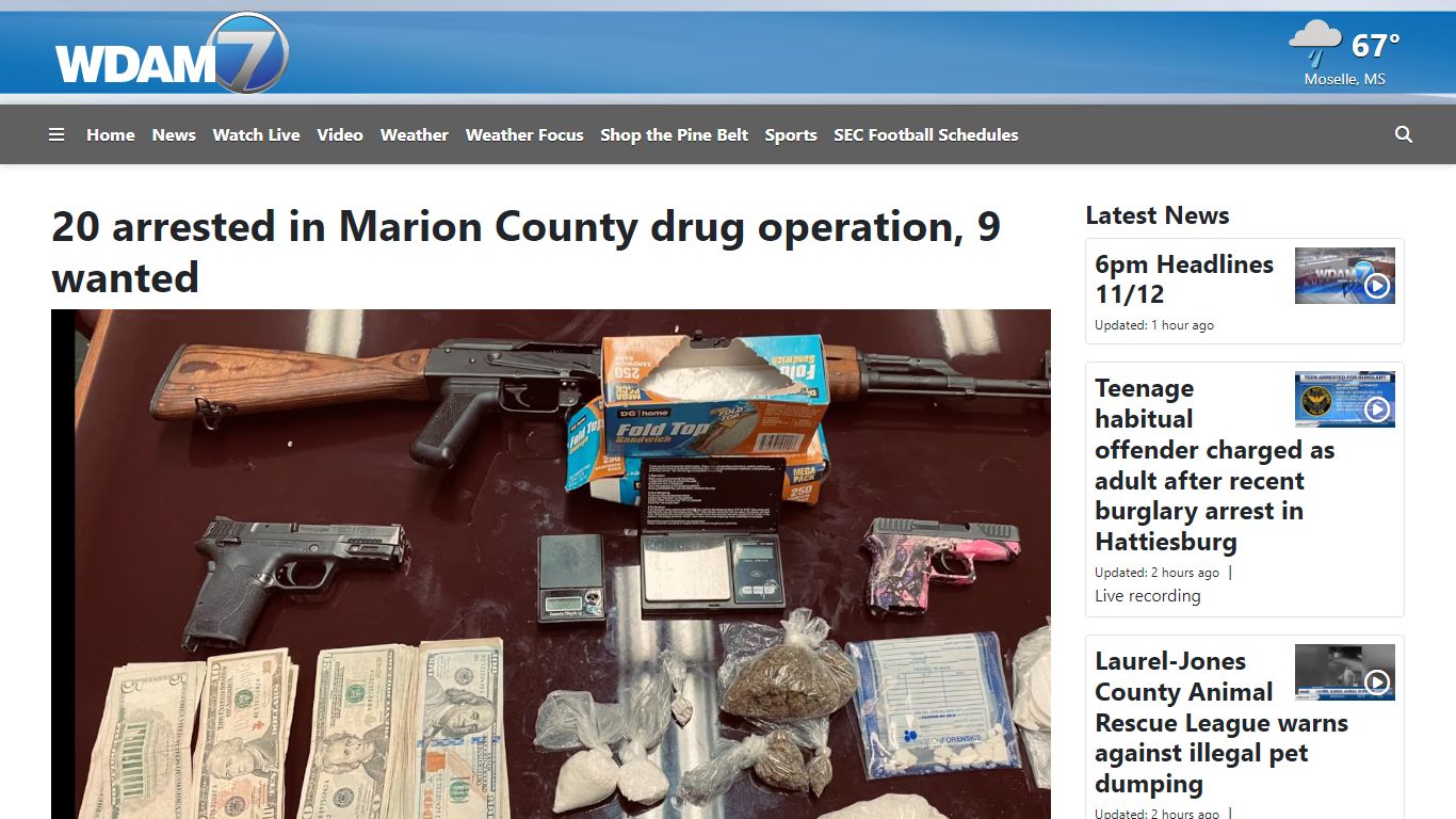 20 arrested in Marion County drug operation, 9 wanted - WDAM